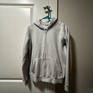 Gray Zip-Up Hoodie